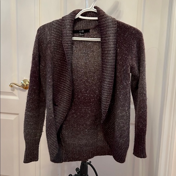 Forever 21 Grey-Purple Cardigan - Picture 1 of 4